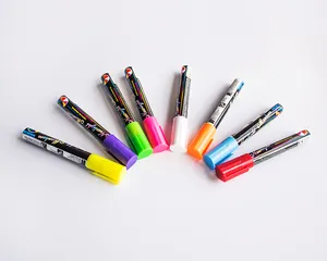 6 مللي متر قلم تحديد 8 لون لوحة كتابة بإضاءة ليد هيغليغتر الاطفال الكتابة القلم