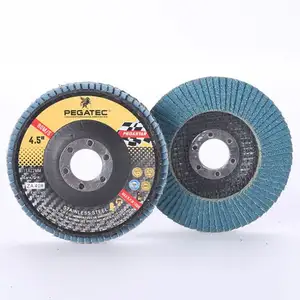 4.5 pollici 40-120 grit flap wheel per in acciaio inox zirconia allumina disco lamellare
