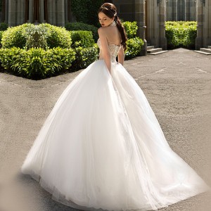 ON207 Vestido <span class=keywords><strong>de</strong></span> <span class=keywords><strong>Novia</strong></span> Romántico con Cuentas y Cola <span class=keywords><strong>de</strong></span> Princesa, Vestido <span class=keywords><strong>de</strong></span> <span class=keywords><strong>Novia</strong></span> Largo, <span class=keywords><strong>Vestidos</strong></span> <span class=keywords><strong>de</strong></span> <span class=keywords><strong>Novia</strong></span> <span class=keywords><strong>Románticos</strong></span> y Deslumbrantes - Product Image 2