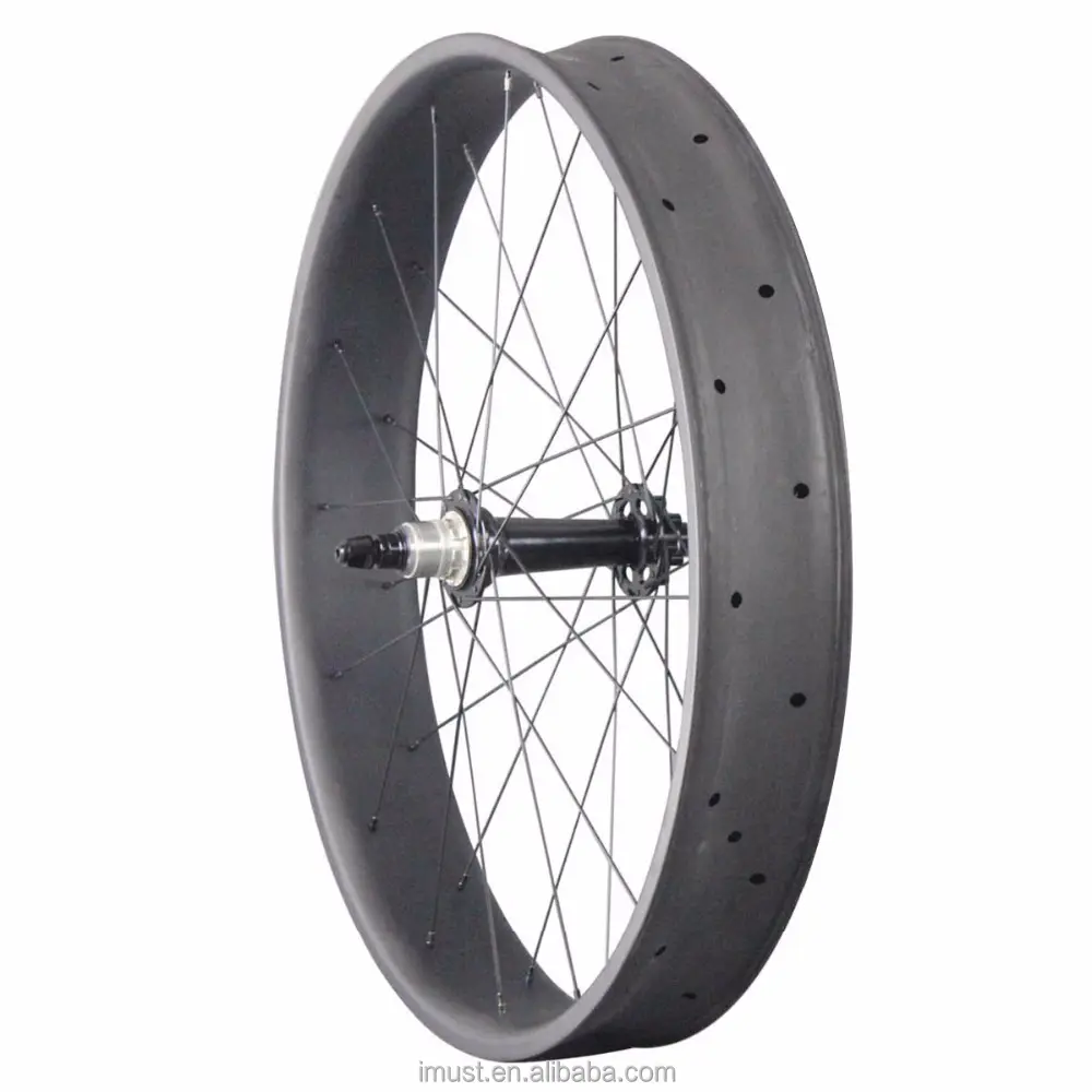 carbon bike parts 2014 90mm full carbon fiber wheel set for sand and snow bicycle use new design fat bike wheel set