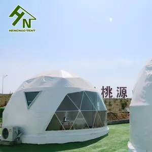 Moderna Glamping Bianco Traslucido Geodetica Della Cupola Tenda di Campeggio per la Vendita