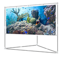 100 "écran de projecteur TV de théâtre blanc mat portatif extérieur avec le support de triangle