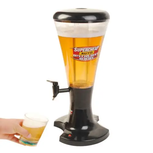 3L Cold Draft Beer Tower Beverage Dispenser with LED Lights