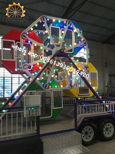 Petite roue de carrousel mobile pour enfants, roue de carrousel portable avec remorque à vendre - Product Image 2