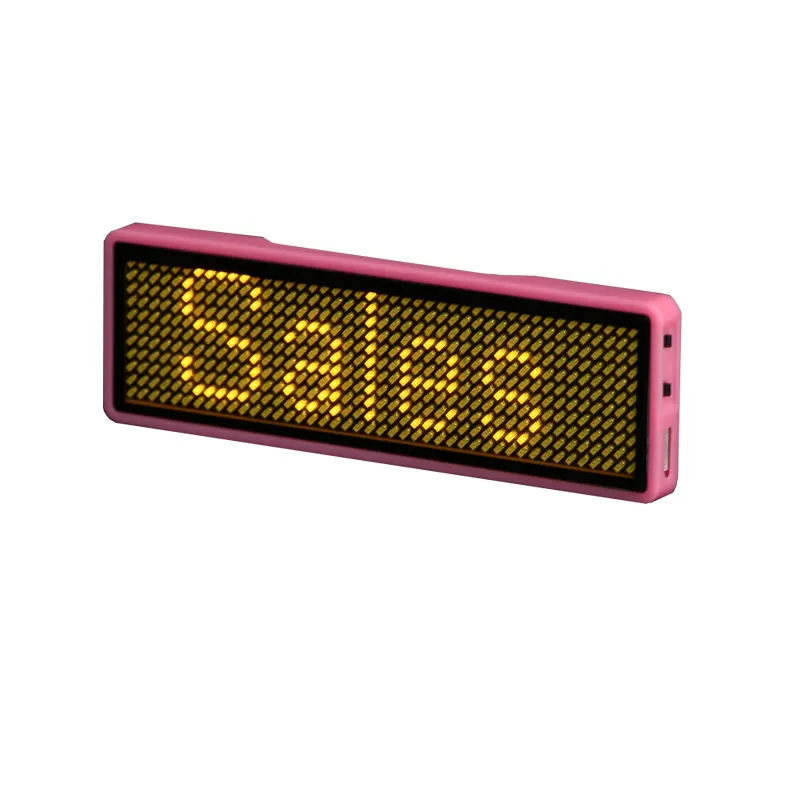 Party Shop Worldwide Language Mini Rechargeable Led Name Badge