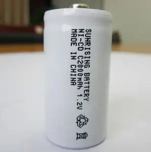 高功率镍镉充电电池尺寸 c 2500 mah 1.2 v 镍镉电池
