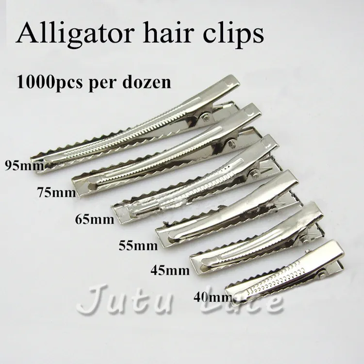 Pinces à cheveux en métal, pinces à pression ou alligator, accessoires, pinces, épingles à cheveux, à bas prix, vente en gros, 10 pièces