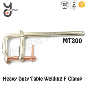 Heavy Duty Forged <strong>Table</strong> Welding F <strong>Clamp</strong> with Copper Plated Jaw - Product Image 2