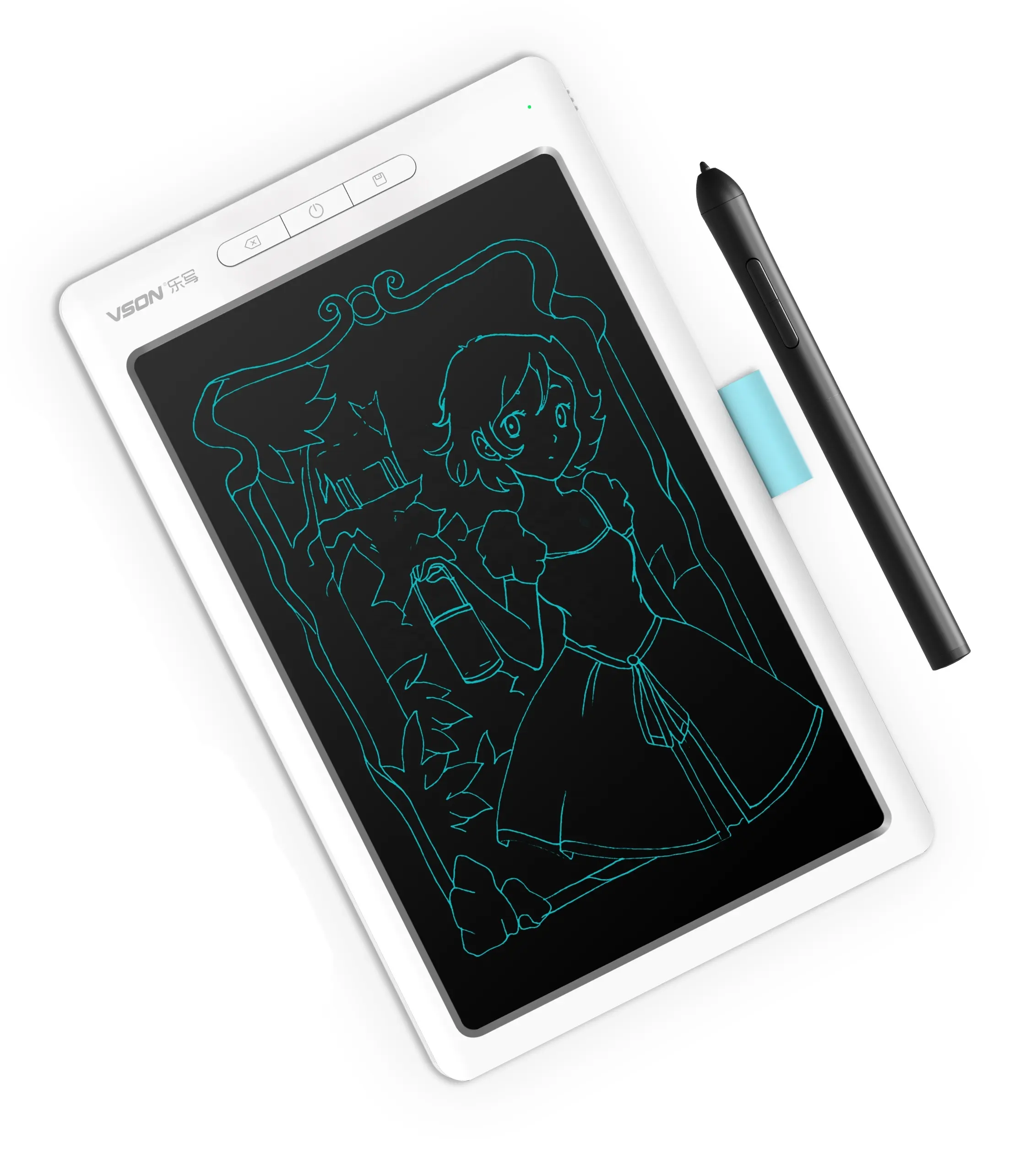 Bağlantı LCD yazma tableti bellek ile yeni PC çizim kurulu yazma pedi çocuklar için