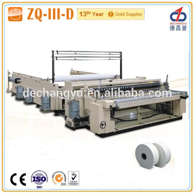 Papel cortar e rebobinar processamento da máquina tipo wc máquina de papel e certificação ce ZQ-III-D