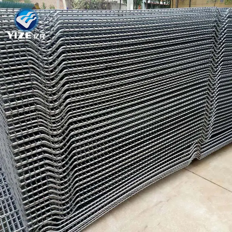 YIZE factory on sale 3D curved AKZONOBEL powder coated nylon wire mesh fence