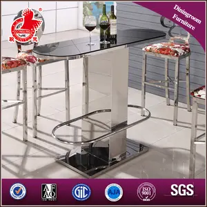 Offre Spéciale conception simple verre maison bar table C8006