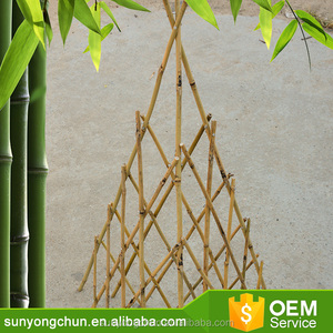 Treillis de jardin en bambou triangle décoratif naturel écologique Treillis pliant avec cadre en saule - Product Image 4