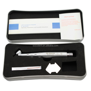 SOCO dental 45 graden <span class=keywords><strong>contra</strong></span> hoek stand hoge snelheid handstuk/turbine met LED generator licht 2 gat/4 Gat - Product Image 2