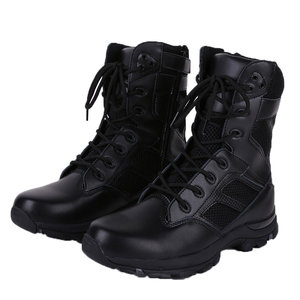 American Security Heren Zwarte Enkellaarzen Ademend Puur Leer Met Eva Casual Sandw - Product Image 2