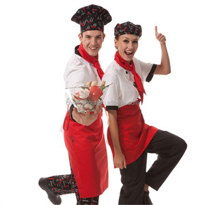 Encargo al por mayor de pimiento rojo impreso <span class=keywords><strong>restaurante</strong></span> hotel recepción tapa ajustable sombrero de cocinero de moda - Product Image 4