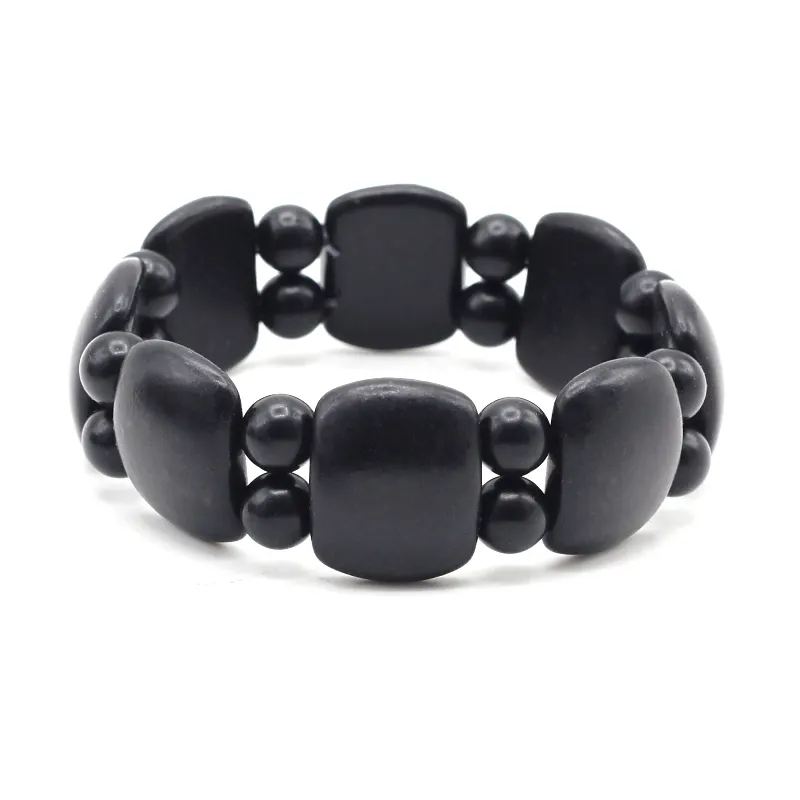 Jade Banichi Natural Black Bian Stone Bracelet Carve Black Jade Bracelet Men Bianshi Bracelet