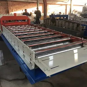 Building Material 0.3mm-0.8mm Thick Colorful Steel Roofing Glazed Tile Roll Forming Making Machines