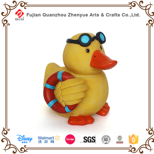 Pequeño juguete, modificado para requisitos particulares grande pato amarillo, resina de color amarillo pato decoración - Product Image 1
