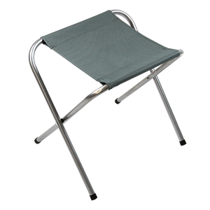 Tabouret pliable léger et portable pour le camping, la randonnée, le pique-nique, la chasse, la pêche, avec poteau en acier et tissu Oxford 600D gris - Product Image 1