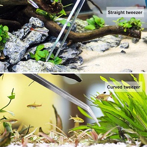Pinzas de acero inoxidable para acuario, juego de herramientas para plantas acuáticas, tijeras, espátula, 5 herramientas con <span class=keywords><strong>funda</strong></span> - Product Image 4