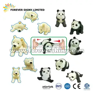 OEM ODM Bulk Capsules Panda and Polar Bear Sticky Animal TPR Small Stretchy Toys for Vending Machines