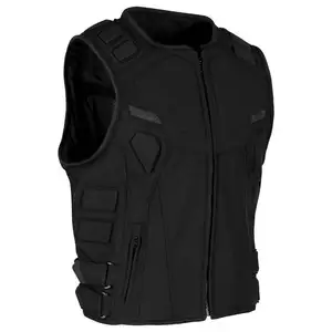 Custom Men's Black Armored Motorcycle Vest