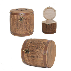 Mini baril de café en bois, petit format décoratif personnalisé, fournitures chinoises, livraison gratuite - Product Image 1