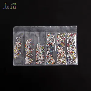 Jiexia Populaire EEN Niveau Kwaliteit Mengen Verschillende Kleuren Gel Nail Rhinestones 3D Acryl Crystal Nail Steen