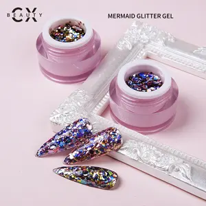 CX fabrika Toplu toptan glitter etkisi profesyonel tırnak uv jel 1 kg/5kgs
