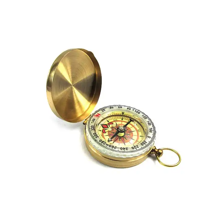 compasso d'oro antico per la bussola di sopravvivenza della tasca dei  bambini impermeabile luce notturna per la caccia all'aperto