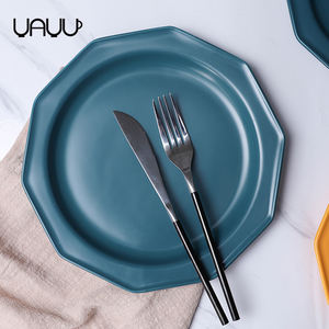 Nordique style plat rond émaillée mate écologique plaques <span class=keywords><strong>assiette</strong></span> en porcelaine bon marché à vendre - Product Image 4