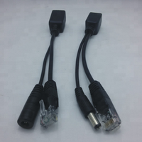 POE Cable del adaptador del divisor de RJ45 POE Kit inyector de fuente de alimentación CCTV Cable