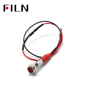 FILN Đèn Chỉ Thị Đèn Tín Hiệu Phẳng Màu Đỏ Vàng Với Cáp 20Cm LED Kim Loại Hàng Mới Về 6Mm Mini 12V 50 60 IP65 Màu Trắng Mát 1000 - Product Image 6