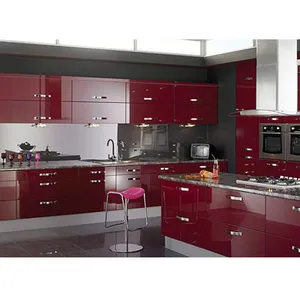 Venta al por mayor diseño de la cocina moderna listo barato gabinetes de cocina en lahore Cocina