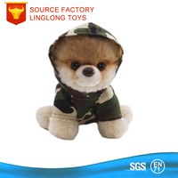 Peluche personnalisée en fausse fourrure pour chien Peluche blanche Poupée poméranienne couchée Chien Boo Husky Peluche