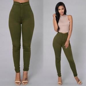 <span class=keywords><strong>Leggings</strong></span> estivi in stile caldo da donna in stile rosso tinta unita a vita alta nero aderente tessuto a maglia Casual formato XXL - Product Image 5