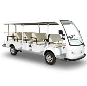 Chinese Hot Sale 14 Seater 72V 5Kw Dc System Ce Approved Sightseeing Bus Tourist Shuttle Electric City Bus