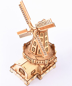 Lắp ráp ngàn nắng <span class=keywords><strong>3D</strong></span> ghép hình câu đố giáo dục Hà Lan cối xay gió giá rẻ <span class=keywords><strong>3D</strong></span> câu đố bằng gỗ - Product Image 6