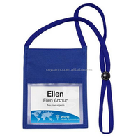 Porte-badge d'identification professionnel personnalisé avec logo imprimé, pochette de cou économique avec sangle, pour exposition et événements