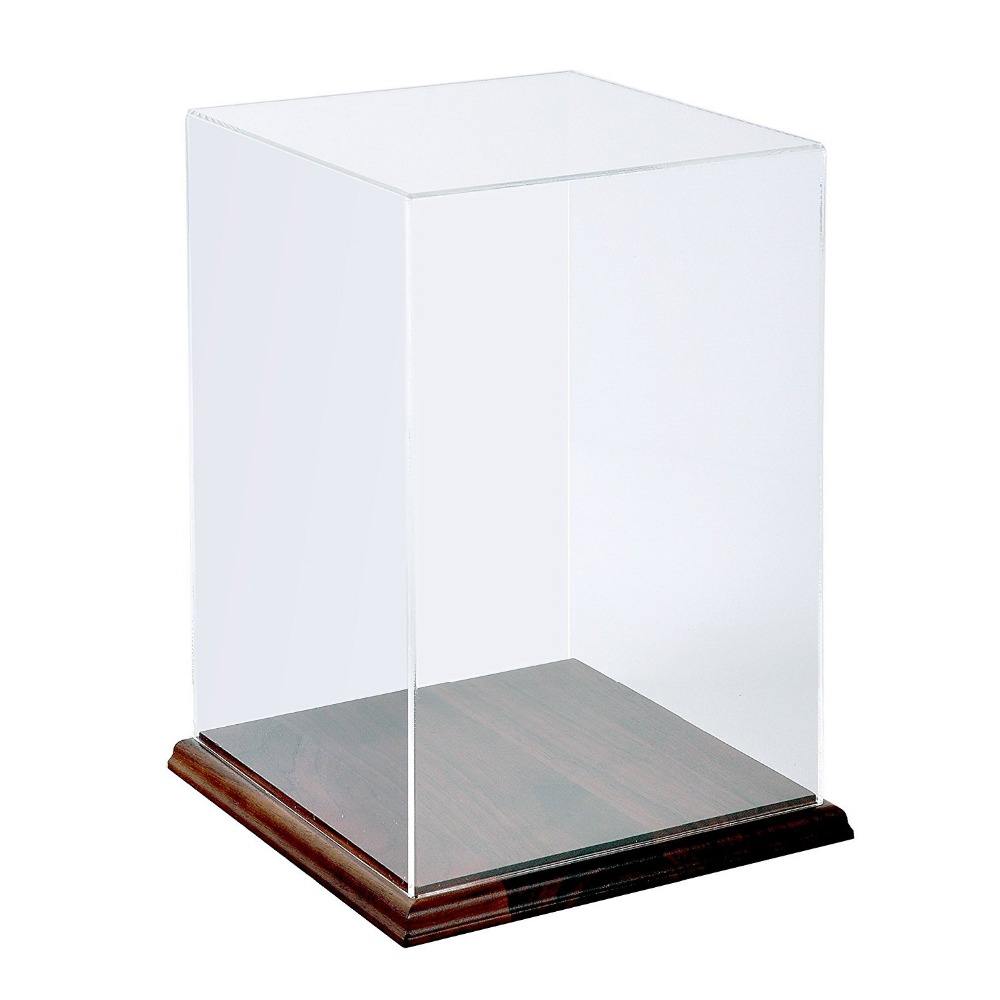 Factory Custom Aanrecht Houten Basis Rechthoek Schoen Display Box Acryl Licht Pop Speelgoed Model Vitrine