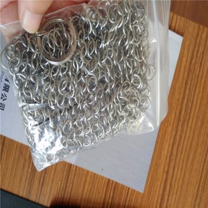 Limpiador de sartenes de hierro fundido de 7 ''* 7'', depurador de malla de alambre de acero inoxidable, técnica tejida, servicios de doblado de corte incluidos SS - Product Image 6