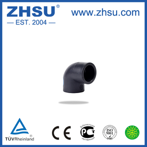 Zhsu nhà máy của polyethylene PE phụ kiện đường ống ổ cắm 90 độ khuỷu tay Trong 10mm 30mm 14mm Kích thước giả mạo hàn kết nối - Product Image 4