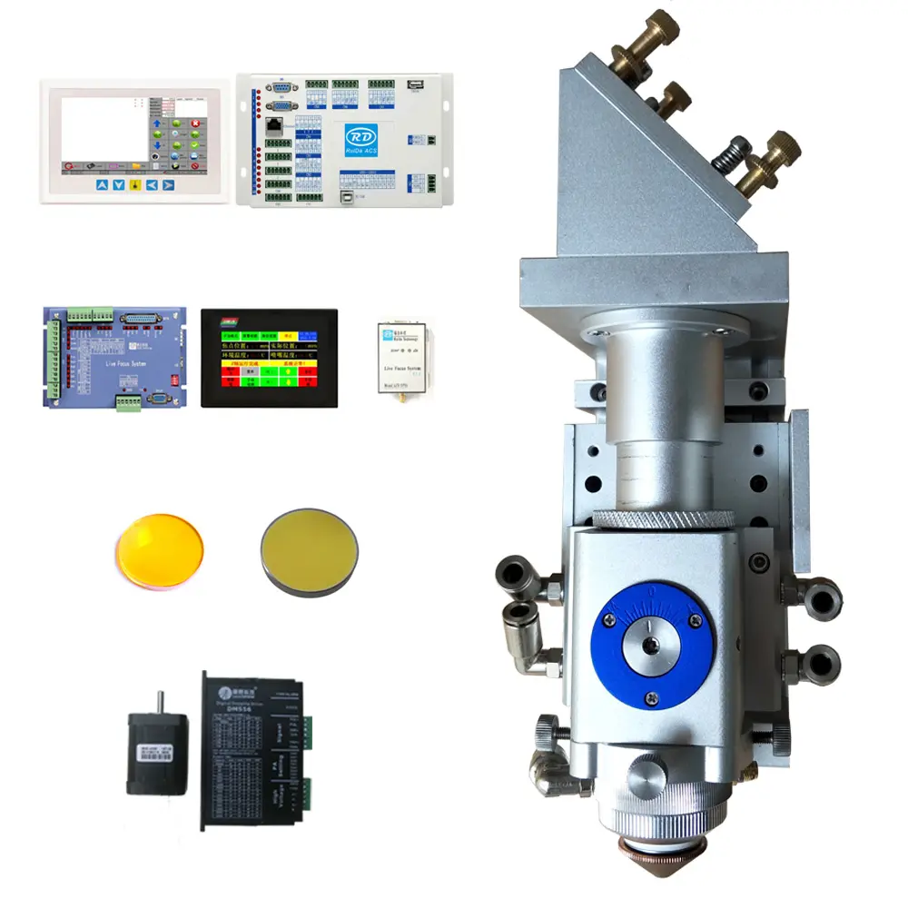 Máquina de corte a laser, metal e não metal mais barato co2 cabeça do laser do foco automático