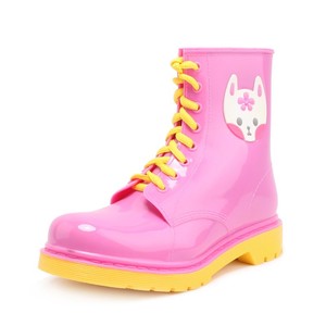 PVC imperméable à l'eau design <span class=keywords><strong>fantaisie</strong></span> bottes <span class=keywords><strong>de</strong></span> <span class=keywords><strong>pluie</strong></span> à la mode dames bottes <span class=keywords><strong>de</strong></span> <span class=keywords><strong>pluie</strong></span> en plastique - Product Image 2