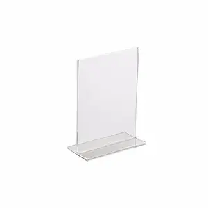 Plexiglass clear stand-up depenser acrylic sign brochure holder