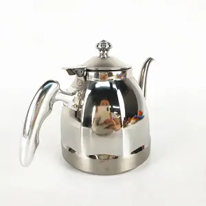 18/8 Wholesale 1.4L Diamond shape stainless steel coffee kettle/stovetop tea pot set arabic