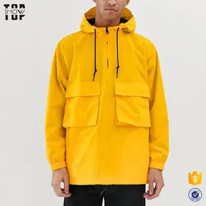 Jaket Anorak Overhead Pria Penahan Angin Kualitas Bagus Warna Kuning