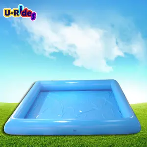 Wholesale high quality 0.9mm PVC Tarpaulin blue water pool inflatable big swimming for amusement park