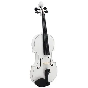 Violín ligero blanco y negro de nuevo diseño, el mejor fabricante de fábrica, precio al por mayor, violín de buena calidad 4/4